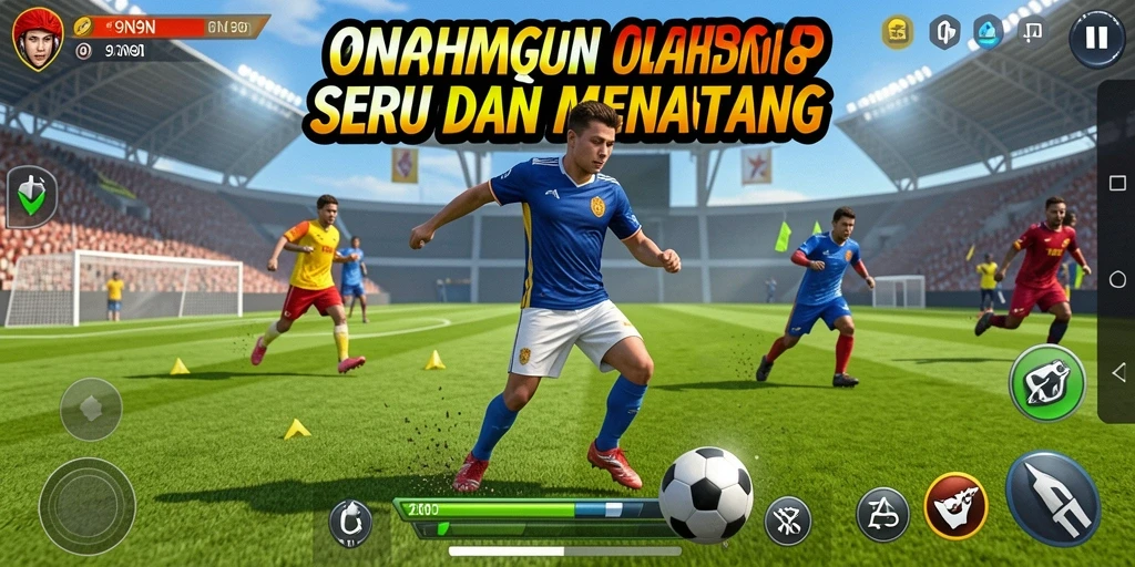 Tampilan seru gameplay 9N9N dengan aksi olahraga yang mendebarkan.