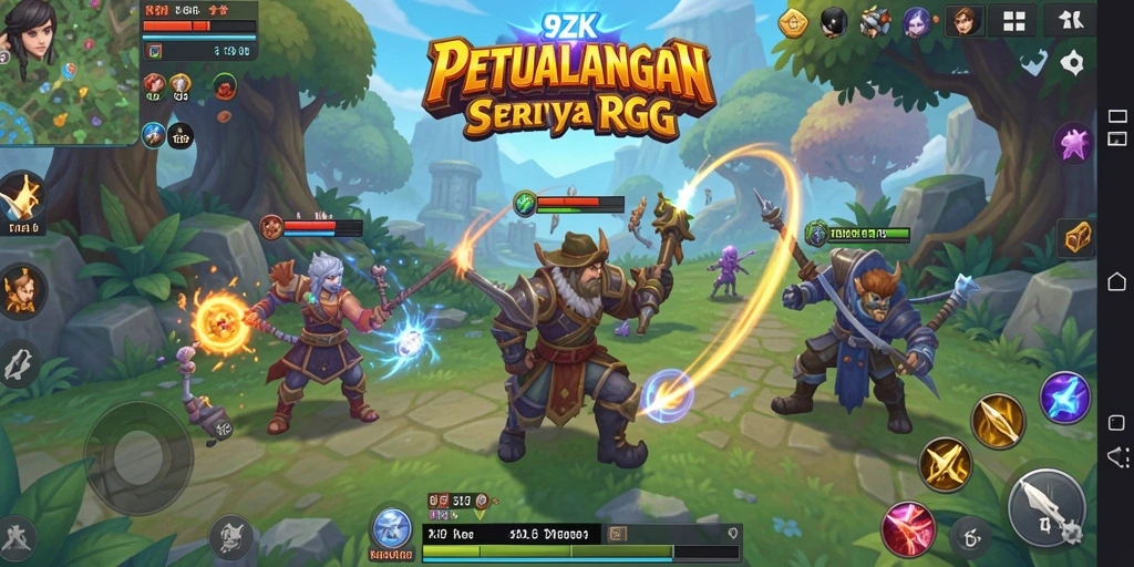 Tampilan gameplay <strong>9ZK</strong> yang menampilkan pertarungan seru di dunia RPG.