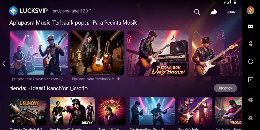 Tampilan gameplay LUCKSVIP dengan berbagai pilihan lagu menarik.